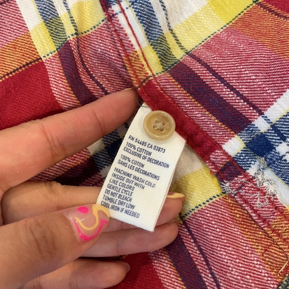 American eagle red flannel button down shirt - Picture 4 of 4